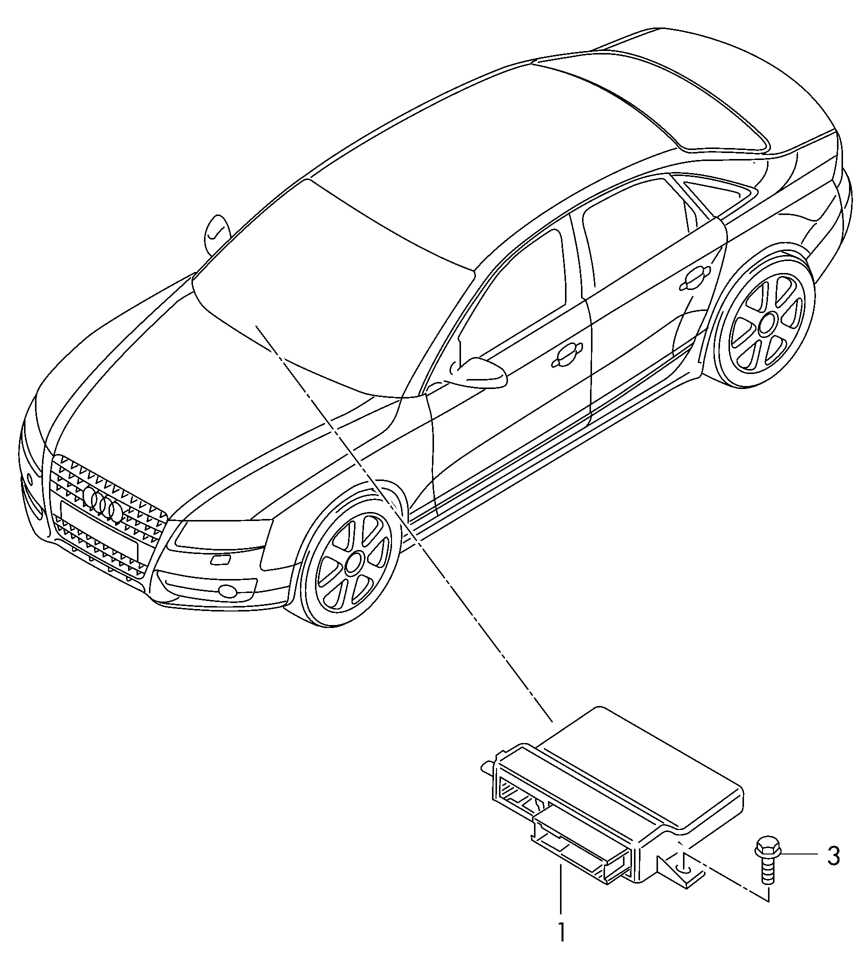 Схема ЕТКА Audi Диагностический интерфейс шин данных (Электрооборудование)  для Audi Audi A4 allroad quattro 2010 (Аргентина)