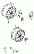Алюминиевый диск; Колпак колеса; Балансировочный груз