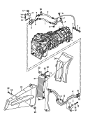 Напорный маслопровод для охла-
ждения масла коробки передач; для 6-ступен. механической КП