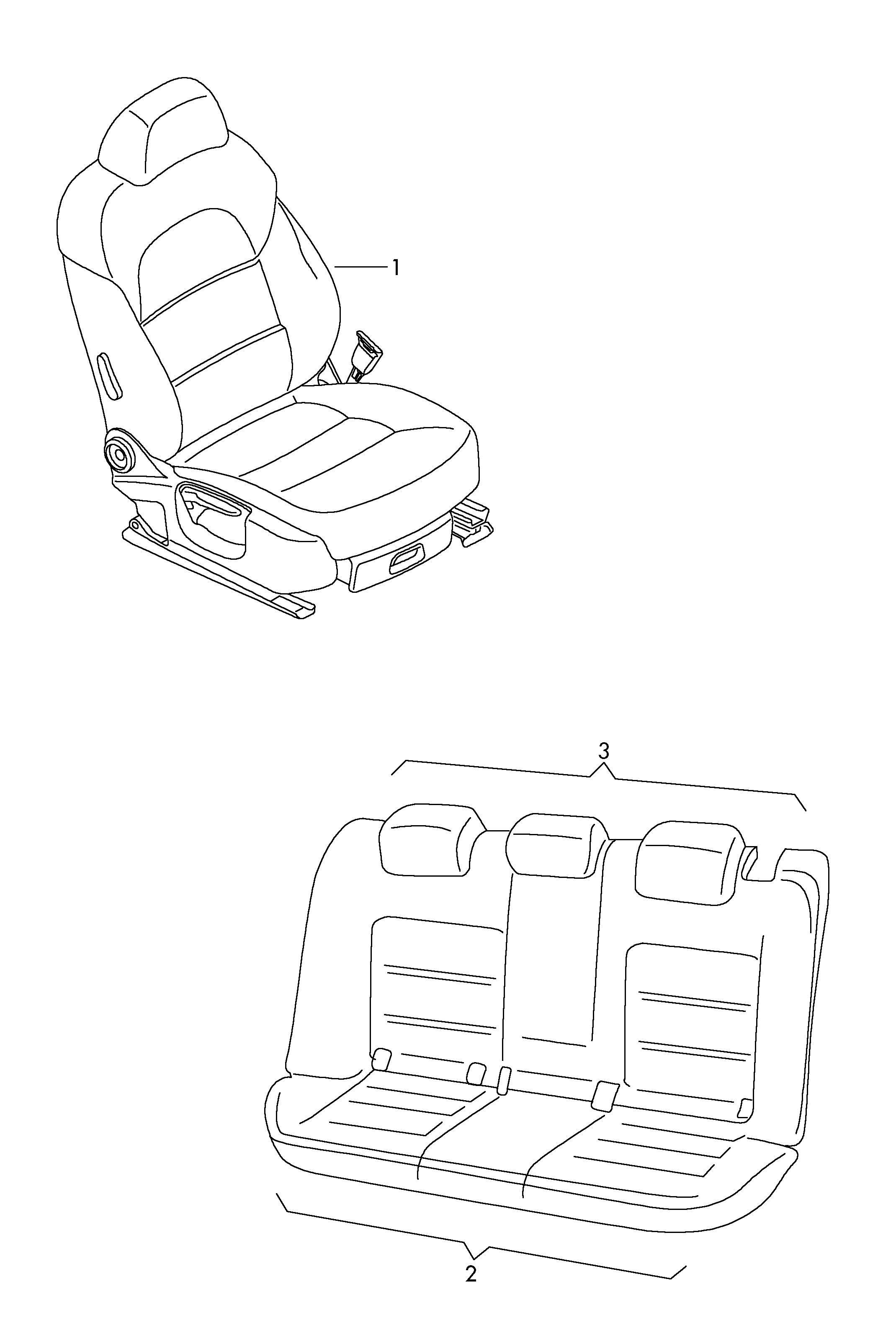 Схема ЕТКА Skoda Cиденье в сборе;* Заказывать вручную по номеру * детали с  указанием VIN а/м. * По возможности, прилагать * копию таблички с данными *  автомобиля. . (Кузов) для Skoda Fabia 2009 (Европа)