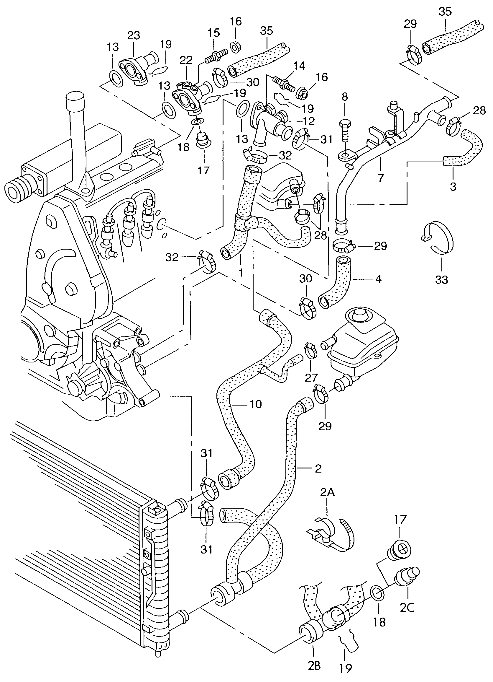 Схема отопления пассат б5