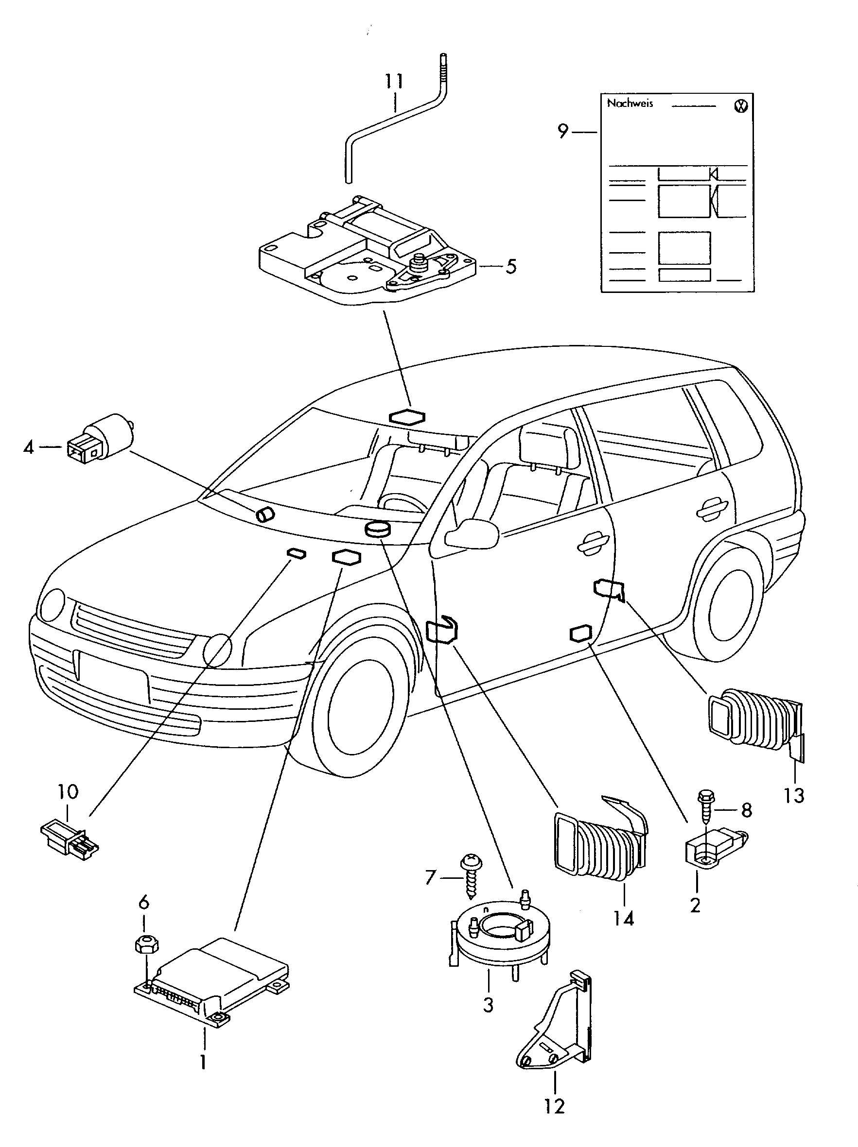 Схема ЕТКА Volkswagen Гофрированный чехол (Электрооборудование) для  Volkswagen Polo Sedan 2006 (Бразилия)