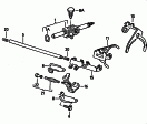 Вал управления перекл. передач; Шток вилки переключ. передач; Вилка включения; для 4-ступ. механической КП
