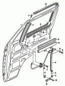 Cтеклоподъемник, направляющие,
уплотнитель
для двери