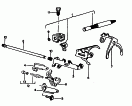 Вал управления перекл. передач; Шток вилки переключ. передач; Вилка включения; для 4-ступ. механической КП