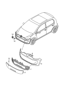 Pешетка радиатора; Эмблема VW; Защитный молдинг двери