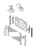 Расширительный бачок; Радиатор охлаждающей жидкости; Рамка вентилятора