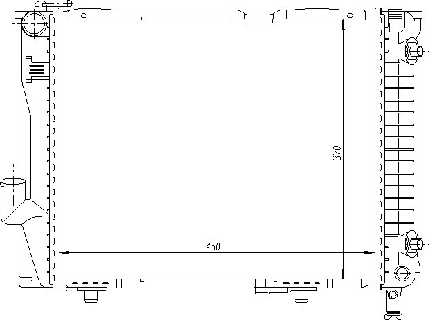 [RADIATOR 84-95 |AXF| | W124 РАДИАТОР ОХЛАЖДЕН (NISSENS) (см.каталог) | ориг.номер:1245001503/1403.Кросс-номер:62711.