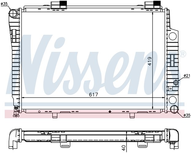 [RADIATOR 93-00 |AXF| | W202 РАДИАТОР ОХЛАЖДЕН (NISSENS) (NRF) (см.каталог) | ориг.номер:2025003103/3403/3603.Кросс-номер:62752A,51286.