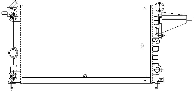[RADIATOR (88-95) |AXF| | OPEL VECTRA A VECTRA РАДИАТОР ОХЛАЖДЕНИЯ (СМ.КАТАЛОГ) (K - Китай) | ориг.номер: 1300088. Кросс-номер: ,63225K |AXF|