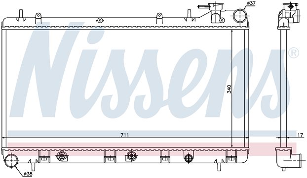 [RADIATOR (93-01) |AXF| | SUBARU FORESTER IMPREZA {FORESTER AT 98-} РАДИАТОР ОХЛАЖДЕНИЯ AT (АВТОМАТИЧЕСКАЯ КОРОБКА) 1.6 1.8 2 (K - Китай) | ориг.номер: 45111FC360/340/4. Кросс-номер: ,64186K |AXF|