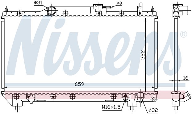 [RADIATOR 97-00 |AXM| | TOYOTA AVENSIS РАДИАТОР (322X659X16) 2,0 +/- AIRC (SIGNEDA) EUROPE | ориг.номер:1640003180.кросс-номер:RA64783A|AXM|