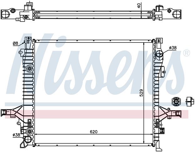 [RADIATOR 03- |AXF| | XC90 РАДИАТОР ОХЛАЖДЕН (GERI) (NISSENS) (см.каталог) | ориг.номер:8602675.Кросс-номер:65613A,19022