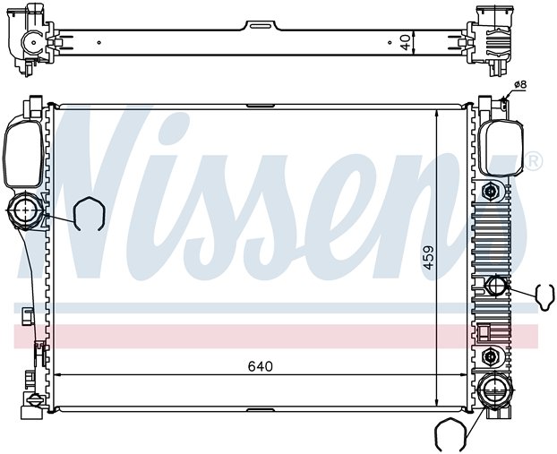 [RADIATOR (05-) |AXF| | MERCEDES W221 W221 РАДИАТОР ОХЛАЖДЕНИЯ (NISSENS) (СМ.КАТАЛОГ) (NISSENS,AVA) | ориг.номер: 2215000003/22150. Кросс-номер: ,67107A,MS2447 |AXF|