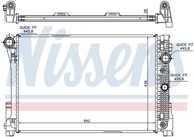 [RADIATOR (07-) |AXF| | MERCEDES W212 W204 {W212 09-/GLK 08-} РАДИАТОР ОХЛАЖДЕНИЯ (NISSENS) (СМ.КАТАЛОГ) (NISSENS) | ориг.номер: 2045000403/20450. Кросс-номер: ,67168 |AXF|