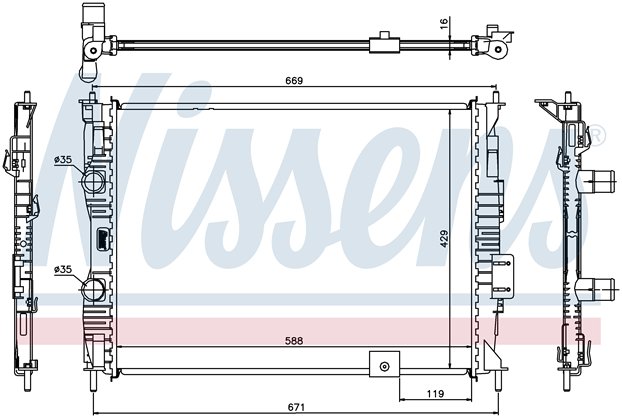 [RADIATOR (07-) |AXF| | NISSAN QASHQAI QASHQAI РАДИАТОР ОХЛАЖДЕНИЯ 2 MT, ВАРИАТОР (CVT) (K - Китай) | ориг.номер: 21400JD200/21400. Кросс-номер: ,67363K |AXF|