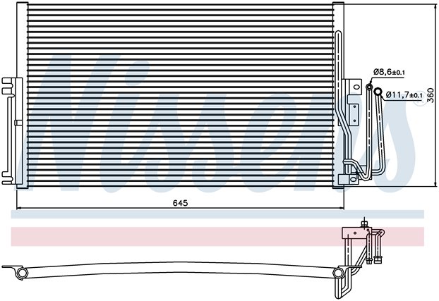 [CONDENSER (95-99) |AXK| | OPEL VECTRA B РАДИАТОР КОНДИЦИОНЕРА | ориг.номер: 1850062. Кросс-номер: 4002-O104,RC94234 |AXK|