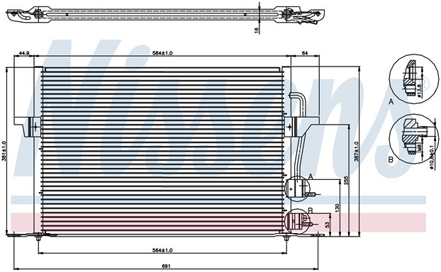 [CONDENSER (97-99) |AXF| | FORD MONDEO MONDEO {COUGAR 99-} КОНДЕНСАТОР КОНДИЦИОНЕРА (NISSENS) (NRF) (СМ.КАТАЛОГ) (NISSENS,NRF,AVA) | ориг.номер: 1022553/55189/60. Кросс-номер: ,94308,35196,FD5259 |AXF|