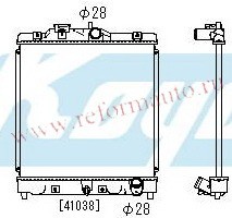 [RADIATOR] 92-00   | CIVIC {+ HRV 98-} РАДИАТОР ОХЛАЖДЕН MT 1.3 1.5 (DENSO-ТИП) (KOYO) | ориг.номер:19010P01013/03.Кросс-номер:,PL080292T,HDCVC92-915