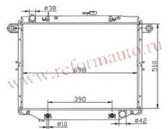 [RADIATOR] 98-04   | LANDCRUISER {1HDFTE} РАДИАТОР ОХЛАЖДЕН AT 4.2 (дизель) | ориг.номер:1640066120/66110.,TYLAN98-912