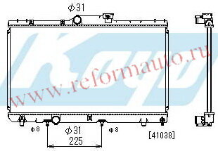 [RADIATOR] 92-00   | COROLLA {ДЛИНА 640мм} РАДИАТОР ОХЛАЖДЕН AT 1.3 1.5 1.6 1.8 (KOYO) | ориг.номер:1640015500.Кросс-номер:,PA010374,TYCRL92-916