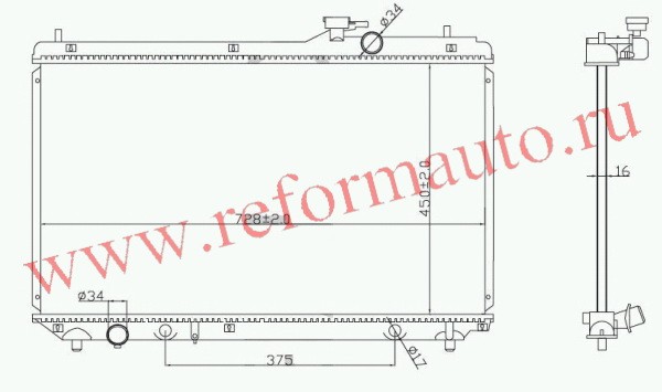 [RADIATOR] 99-00   | TOYOTA LEXUS RX 300 РАДИАТОР ОХЛАЖДЕНИЯ АВТ (API) | ориг.номер:1640020130.Кросс-номер:LX45-005-0,RA64869A 