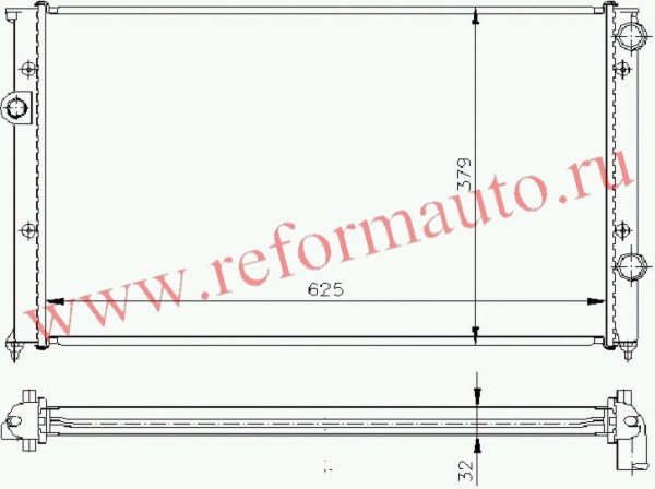 [RADIATOR] (03.91-10.93)   | VW PASSAT B3 РАДИАТОР 1,9D AIRC/ 1,9TD (03.91 - 10.93) | ориг.номер: 1H0121253AE. Кросс-номер: YT-2342A/P,RA65243A  