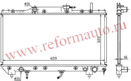 [RADIATOR] 92-97   | TOYOTA CARINA E РАДИАТОР 1.6, 1.8 (685X325X17) (SIGNEDA) EUROPE | ориг.номер:1640016470.кросс-номер:RA64838A 