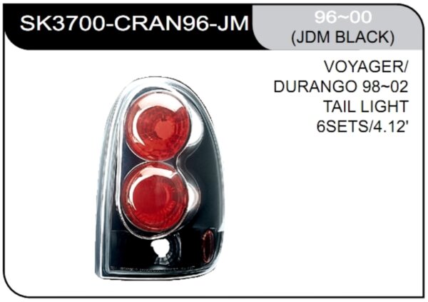 ** [LAMP BACK] 01-04   | DODGE DURANGO КОМПЛЕКТ ЗАДНИХ ФОНАРЕЙ | Кросс-Номер:SK3700-CRAN96-JM.(JDM BLACK)