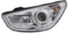 Фара передняя левая+правая (комплект) тюнинг линзованная со светящимся ободком под корректор внутри хромированная