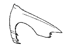 Крыло переднее без отверстия под указатель поворота левая сторона