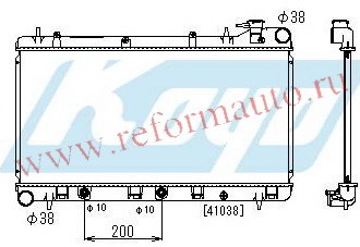 [RADIATOR] 93-96   | IMPREZA РАДИАТОР ОХЛАЖДЕН AT 1.6 1.8 2 (KOYO) | ориг.номер:45199FA030.Кросс-номер:,PL090633,SBIMP93-910