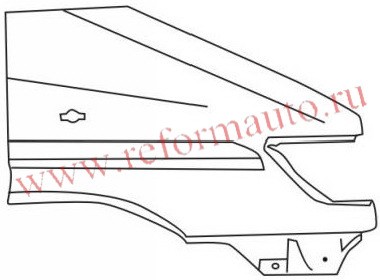 <> [FENDER] 97-00   | SPRINTER КРЫЛО ПЕРЕДНЕЕ ПРАВОЕ С ОВАЛЬН ОТВ ПОД ПОВТОРИТЕЛЬ | ориг.номер:9016374701.,MDSPR97-270-R, MD7600160-2R00