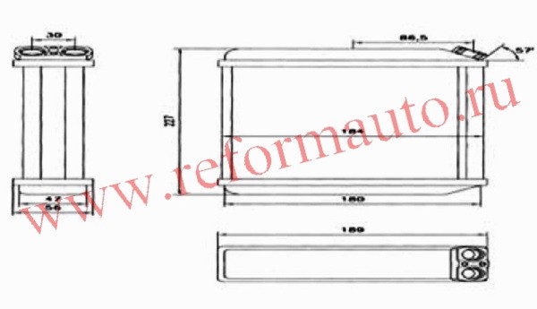 [RADIATOR] 88-95   | VECTRA {ASTRA 91-97/CALIBRA 91-} РАДИАТОР ОТОПИТЕЛЯ П/ КОНДИЦ (NISSENS) (NRF) (GERI) (см.каталог) | ориг.номер:1843106.Кросс-номер:7263652219,,OPVCA88-901